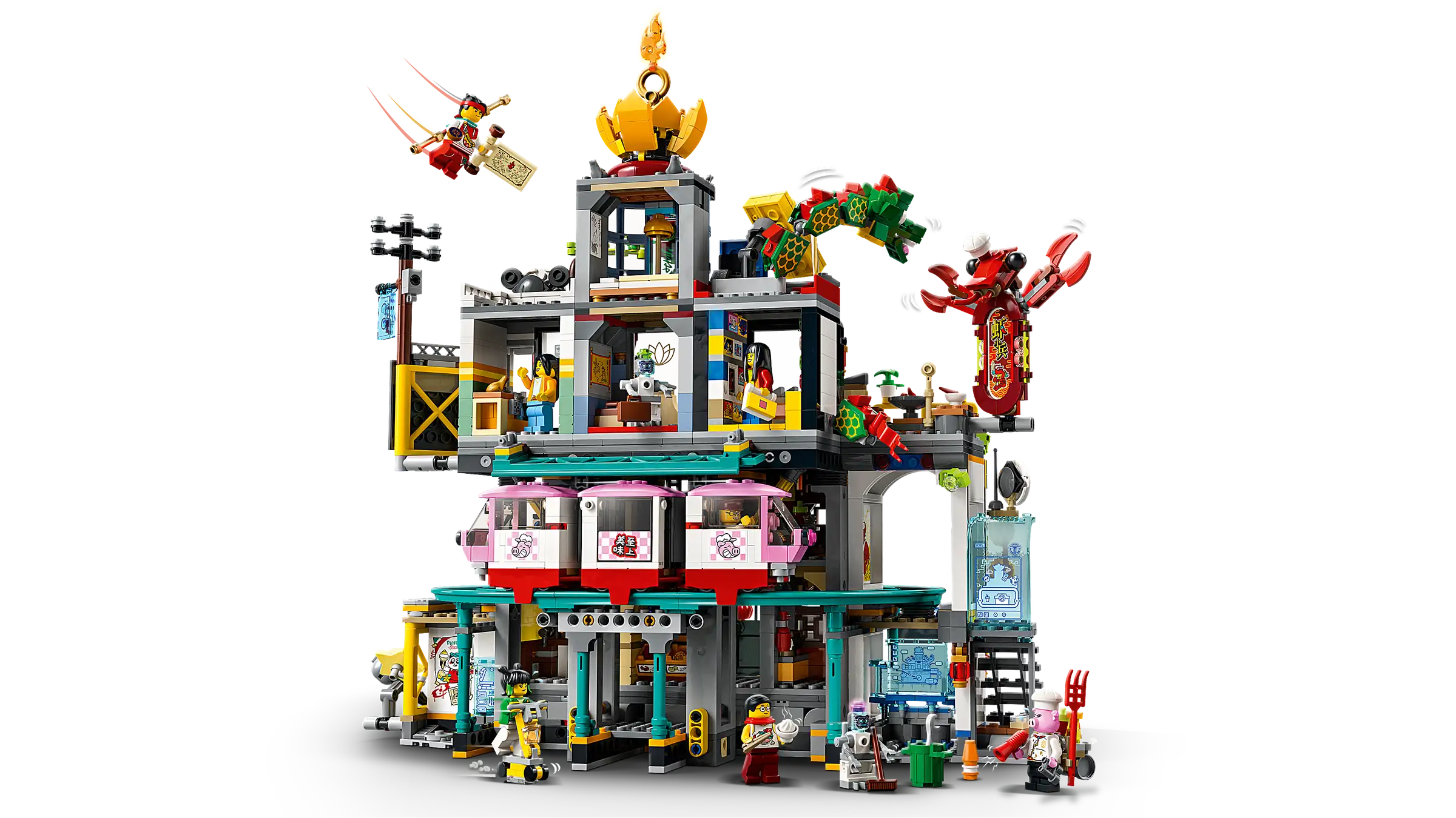 Compatible - Monkie Kid - 80036 - The City of Lanterns - 2187 Pieces