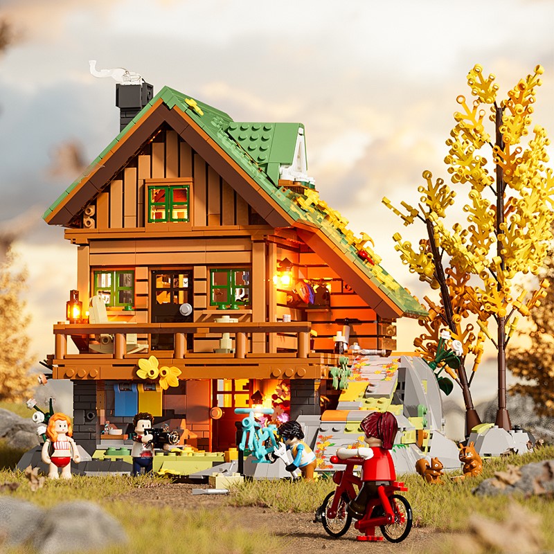 Funwhole/Lumibricks - F9035 - Mountain Cabin - 2255 Pieces