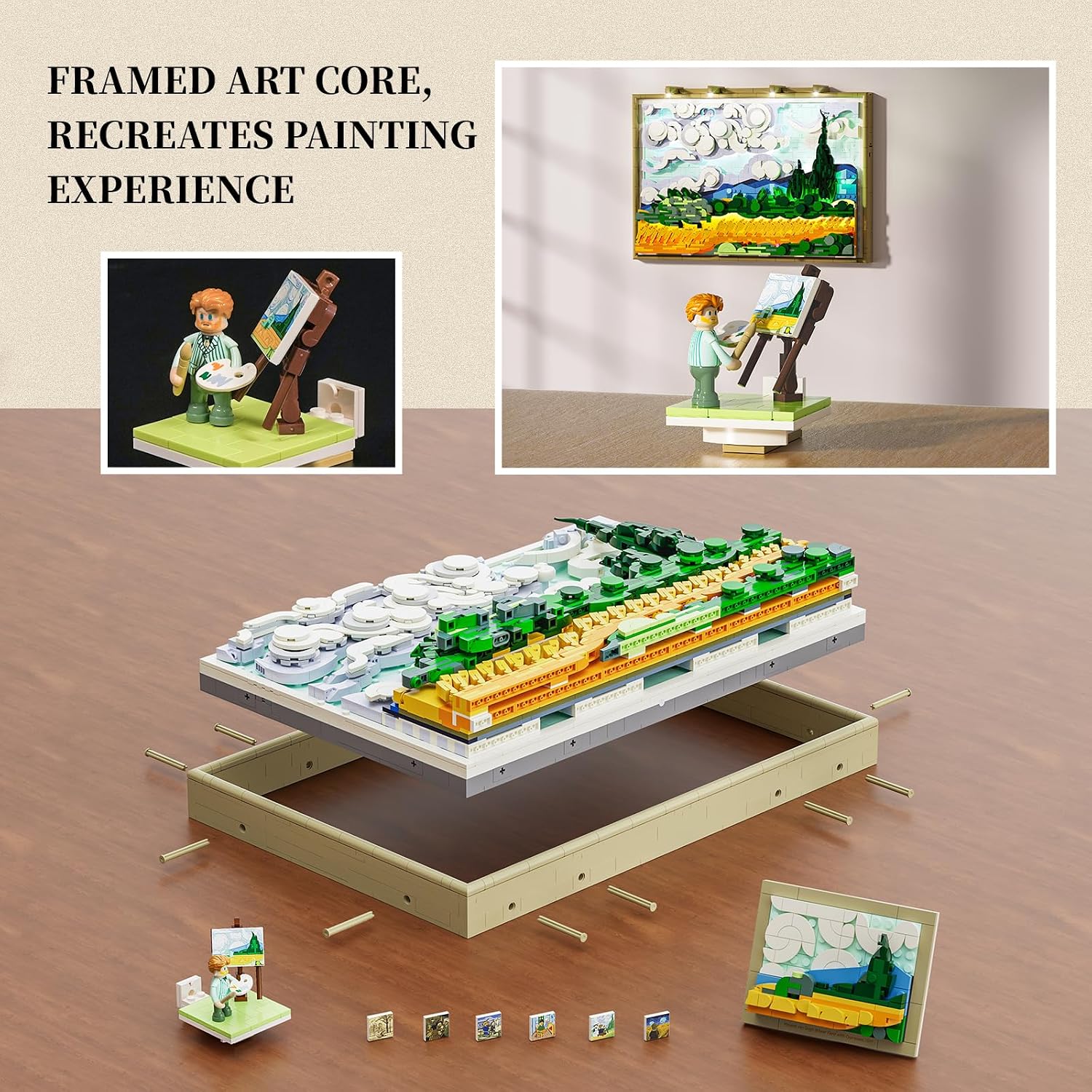 Lumibricks - 21001 - Wheat Field with Cypresses - 1886 Pieces