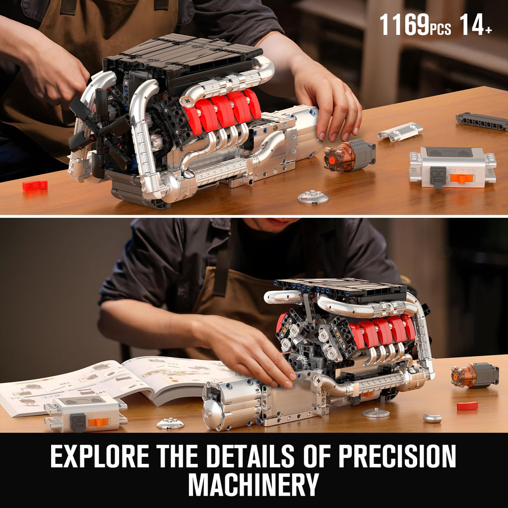 Mould King - 10203 - M Power V8 Engine & Gearbox - 1169 Pieces