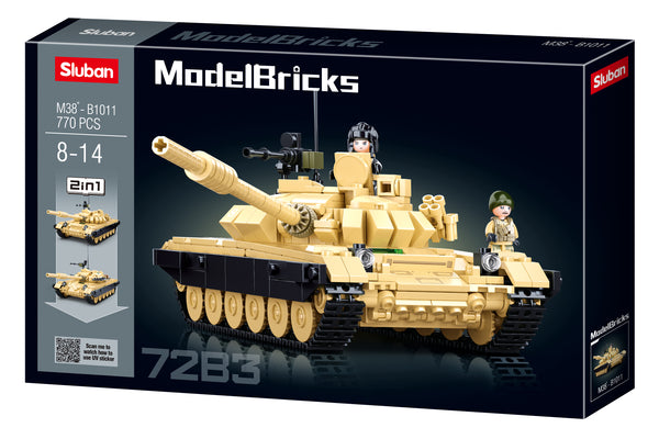 Sluban - M38-B1011 - T-72 Modern Soviet Main Battle Tank - 498 Pieces
