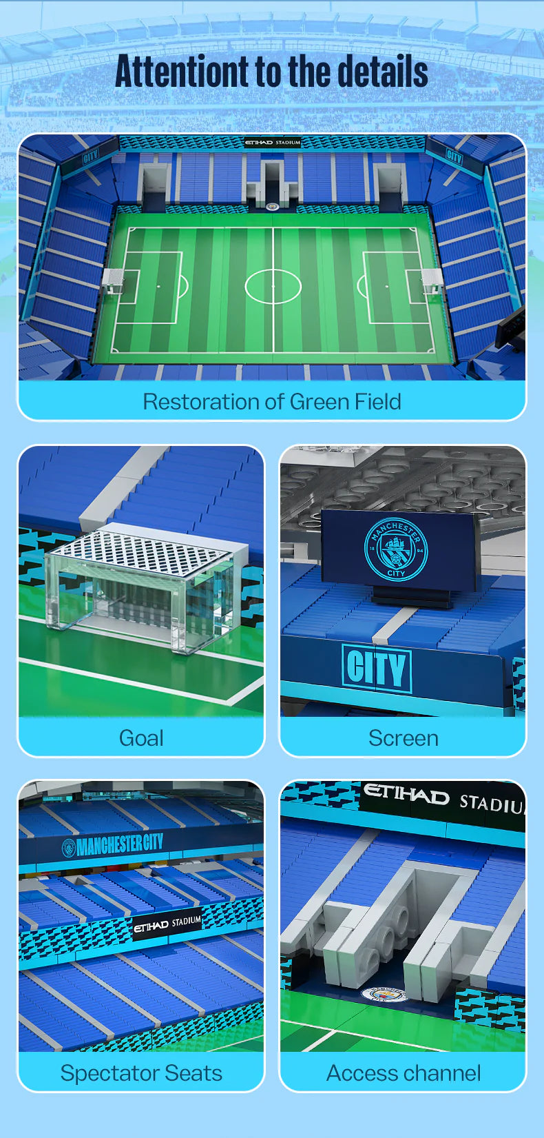 CaDA - C66022 - Manchester City - Etihad Stadium - 4473 Pieces