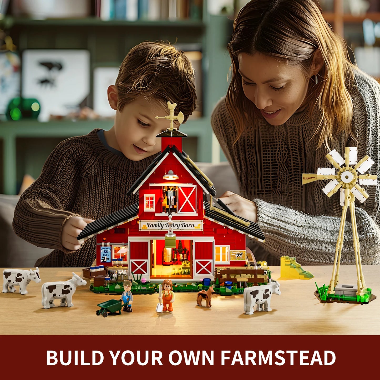 Funwhole/Lumibricks - F9037 - Cowbarn - 1368 Pieces