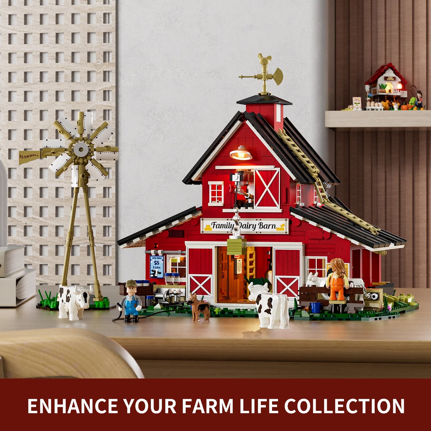 Funwhole/Lumibricks - F9037 - Cowbarn - 1368 Pieces
