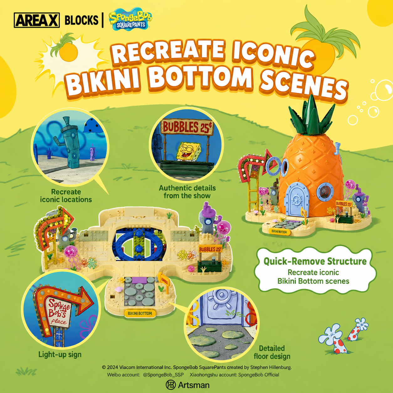 Area X - AB0032 - SpongeBob SquarePants - Pineapple House - Ultimate Edition - 1284 Pieces