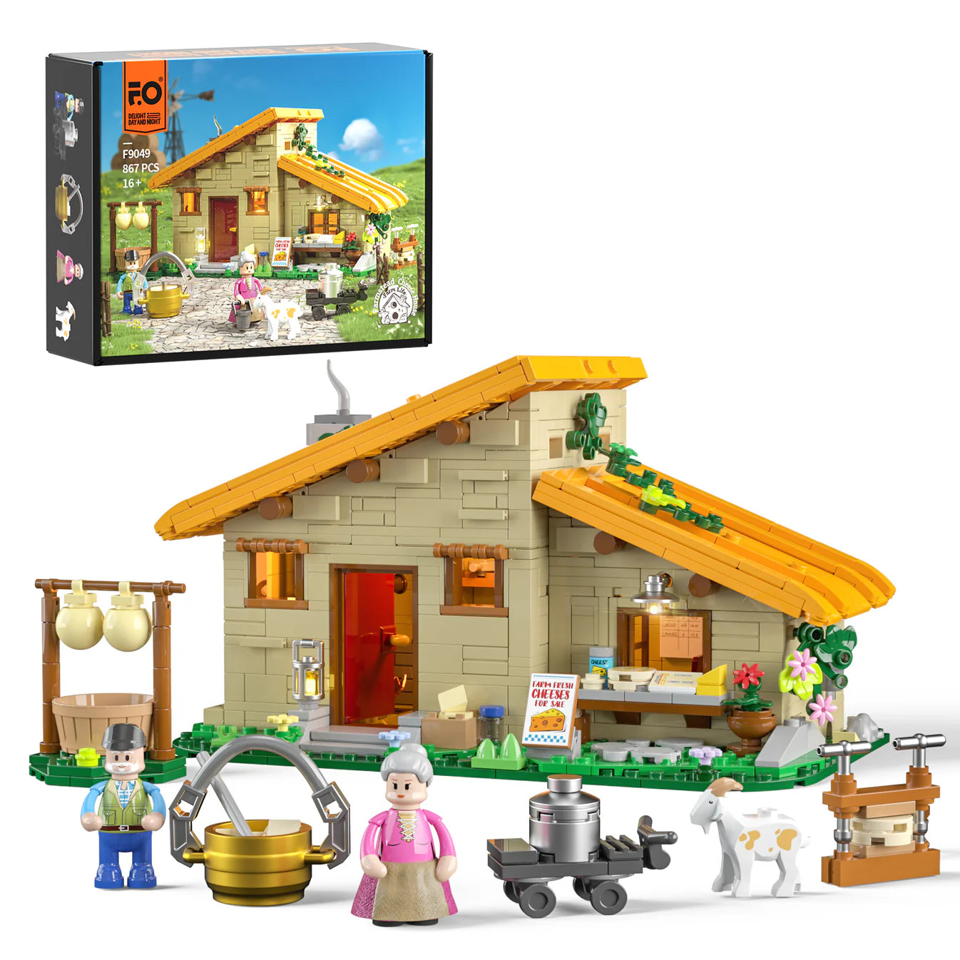 Funwhole/Lumibricks - Farmstead Cheese House - 867 Pieces