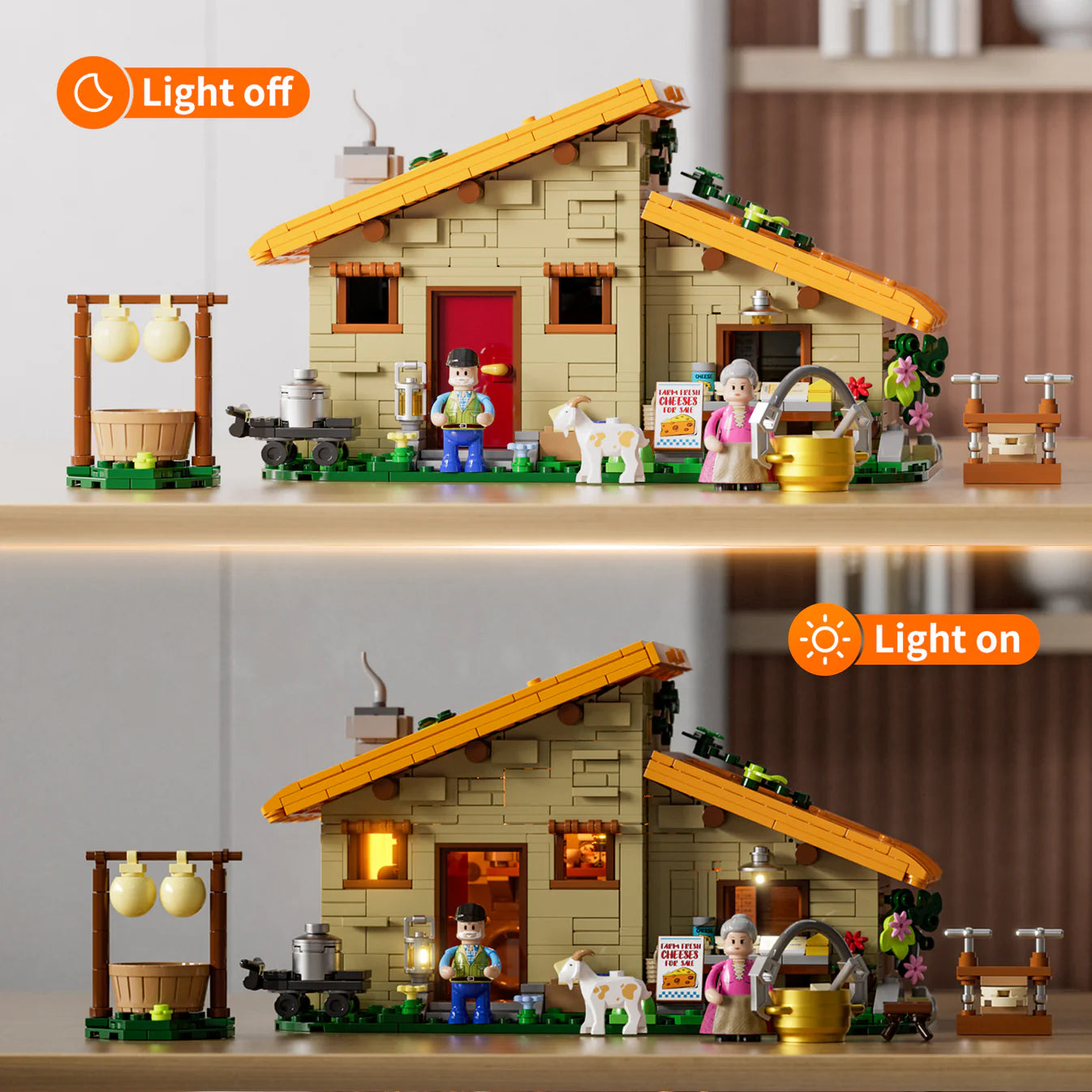 Funwhole/Lumibricks - F9049 - Farmstead Cheese House - 867 Pieces