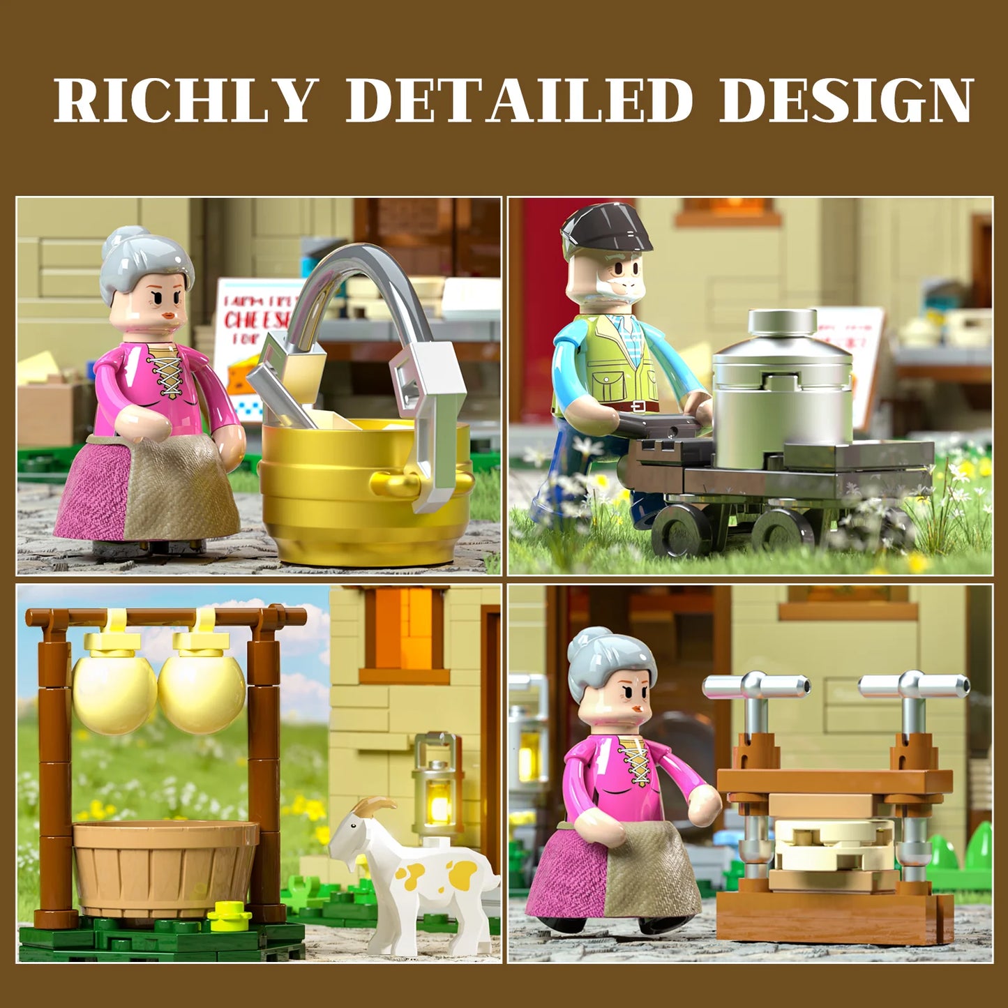 Funwhole/Lumibricks - Farmstead Cheese House - 867 Pieces