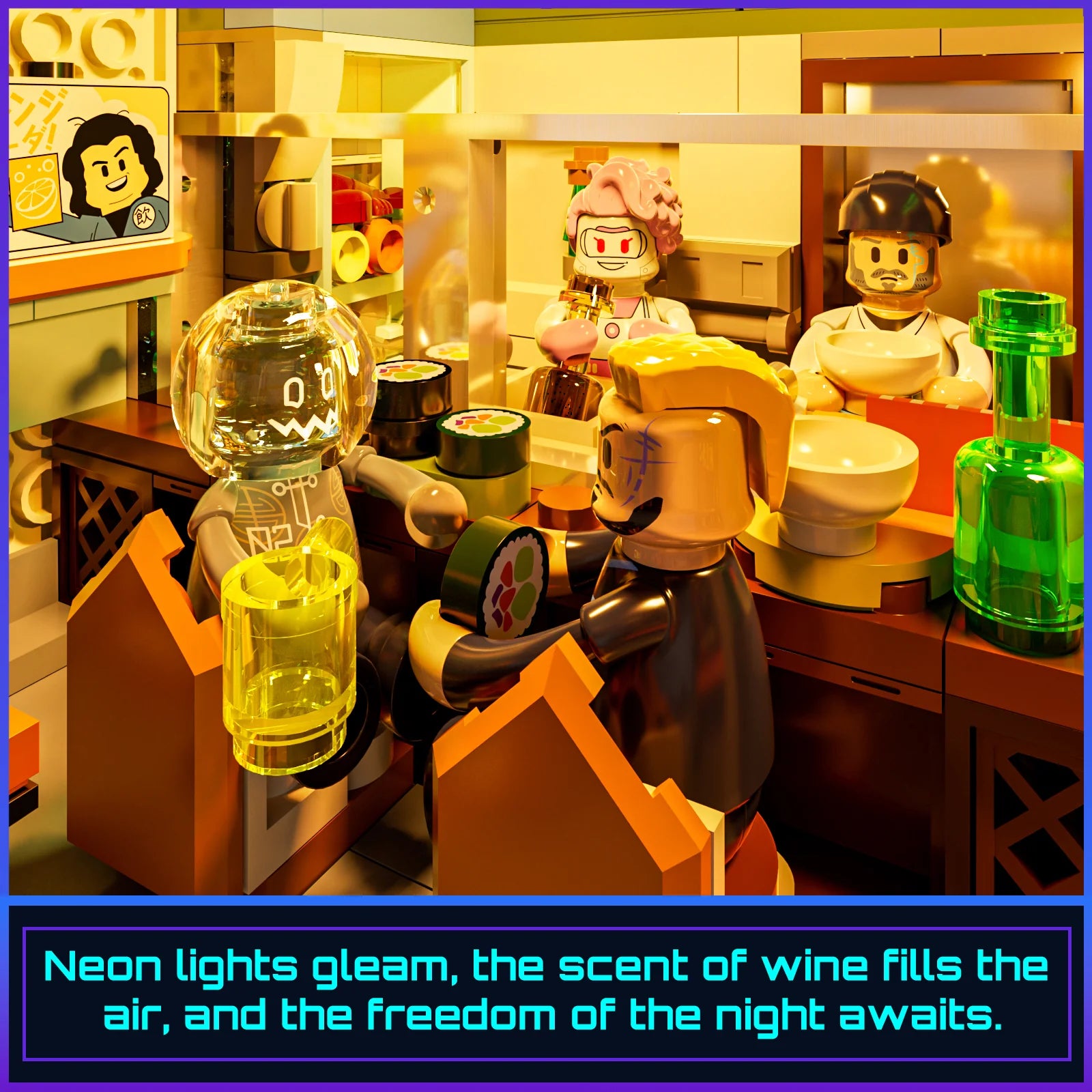 Funwhole/Lumibricks - F9073 - Cyberpunk Series - Izakaya - 1987 Pieces