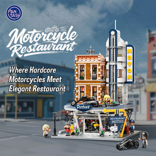Pantasy - 85024 - Motorcycle Restaurant - 3000+ Pieces