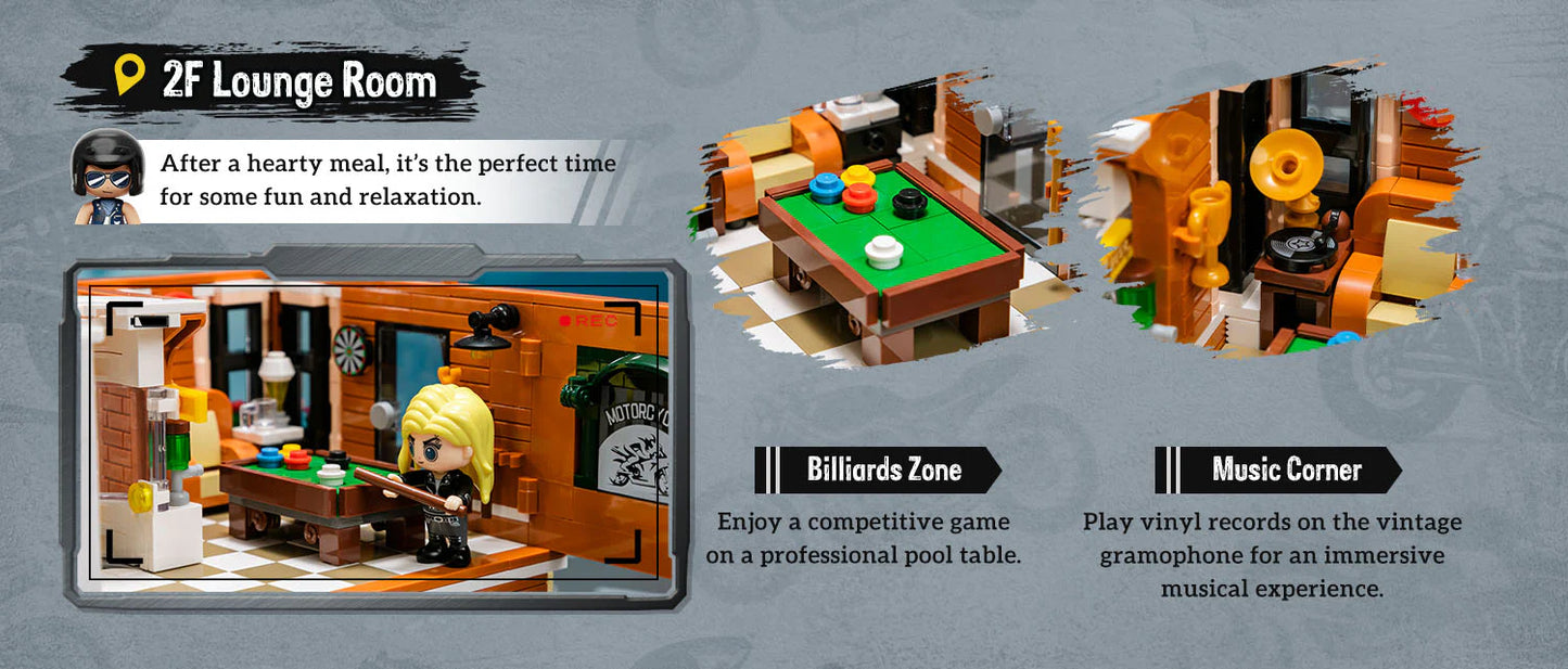 Pantasy - 85024 - Motorcycle Restaurant - 3000+ Pieces