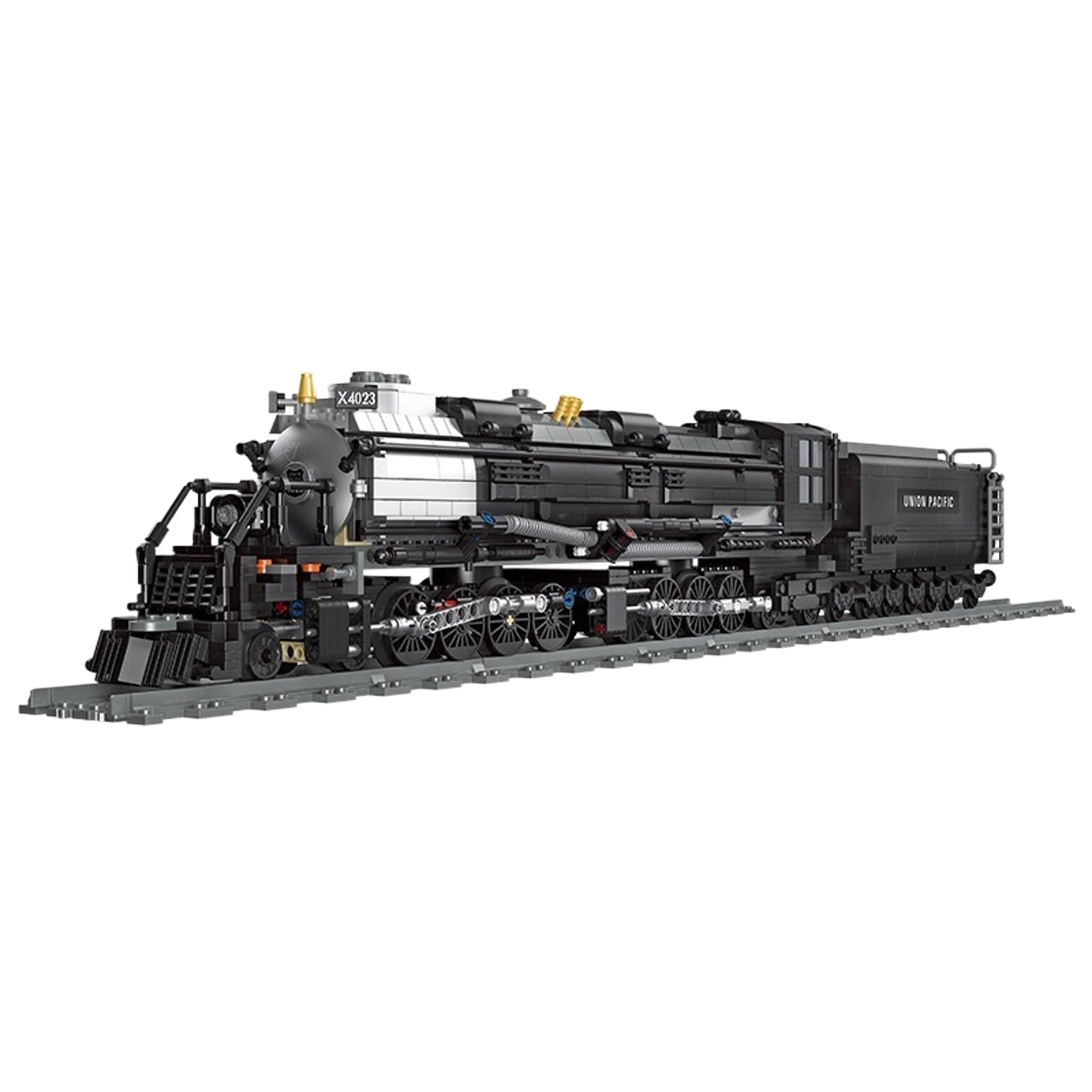 Jie Xing 59005 building block urban transportation series BIGBOY steam train model assembly boy toys cross-border