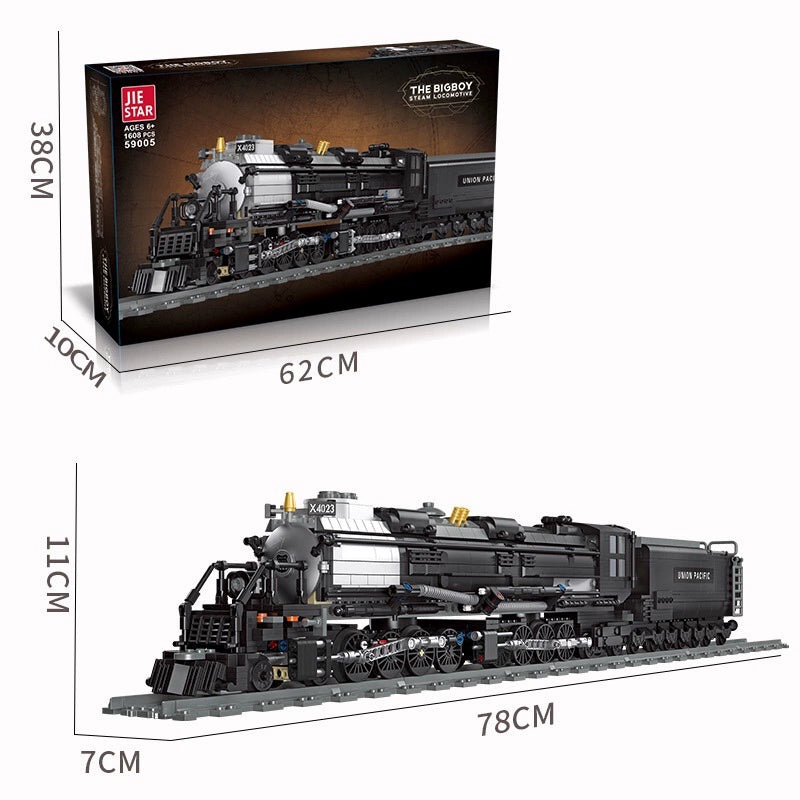 Jiestar - 59005 - Big Boy Steam Engine Train Model - 1,608 Pieces