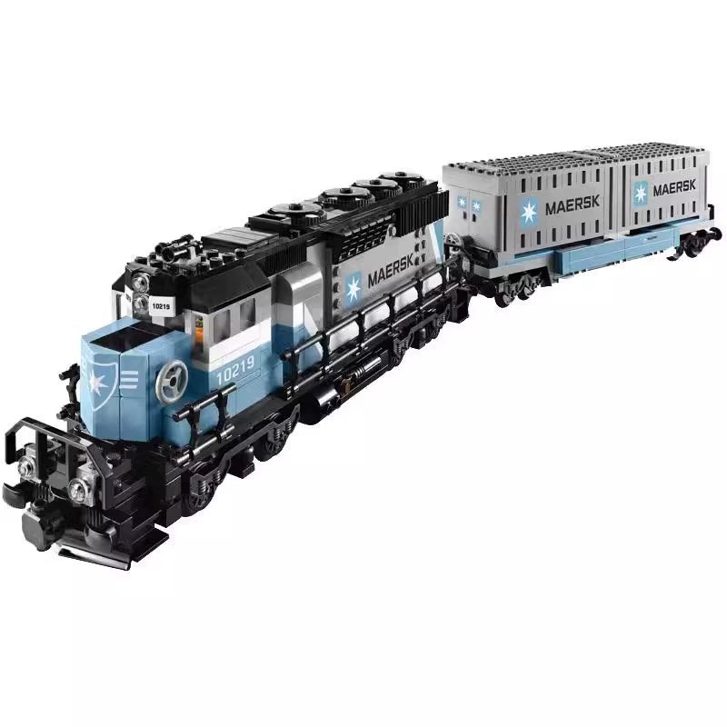 China Building Blocks Creative Series Maersk Train 10219 Children's Educational Assembling Toy Boy Gift 21006