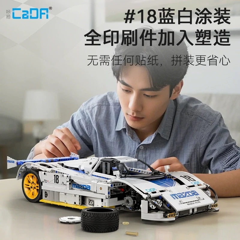 CaDA - C63007W - Mazda 787B - 1:10 Scale - 1797 Pieces