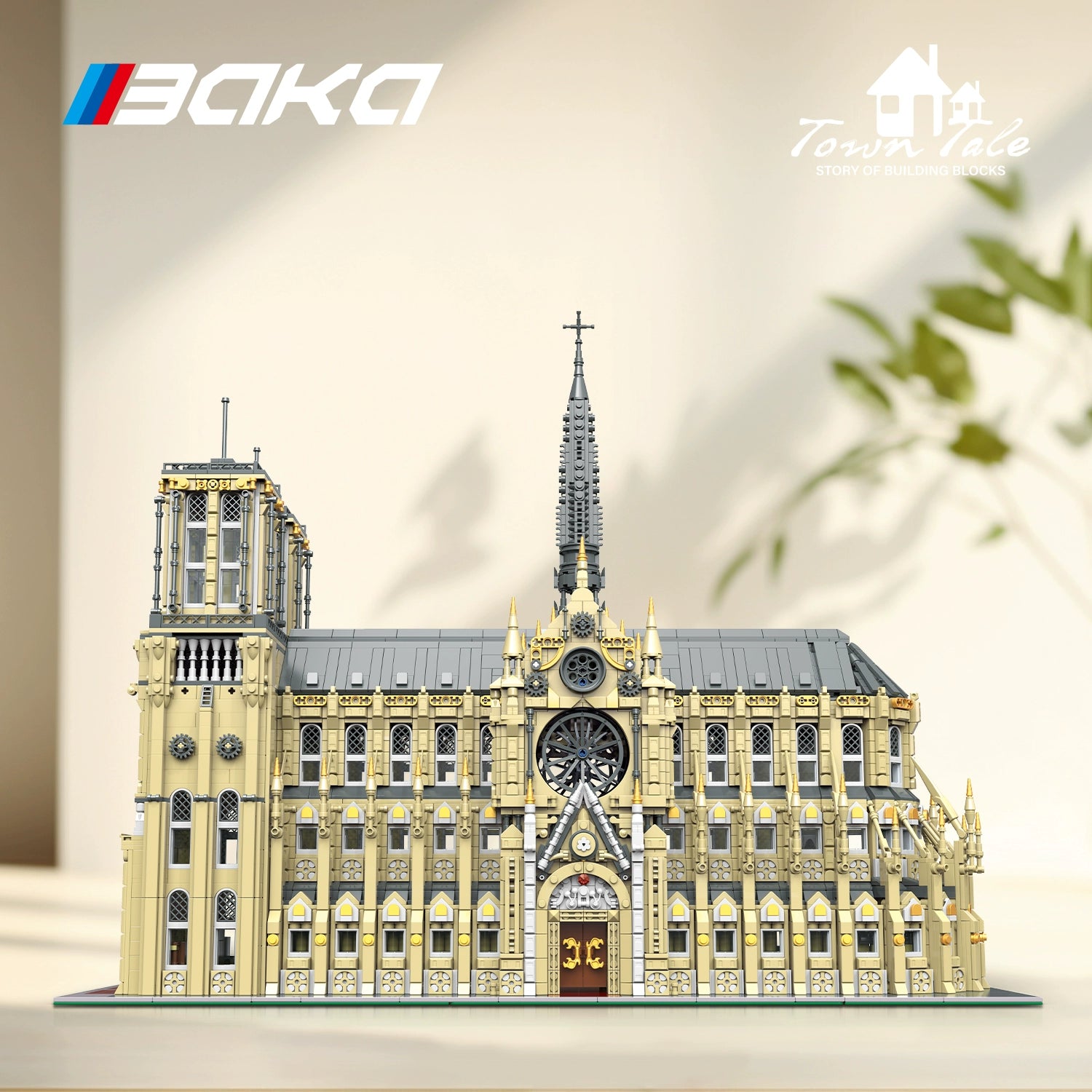 Chinese Building Blocks Baka Street View Building 21061 Notre Dame Cathedral Large Children's Assembling Toys Gift 33213