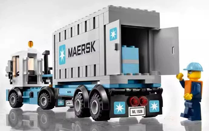 China Building Blocks Creative Series Maersk Train 10219 Children's Educational Assembling Toy Boy Gift 21006