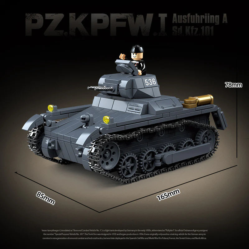 Quan Guan - 100274 - Military - Panzer I Type A - 565 Pieces