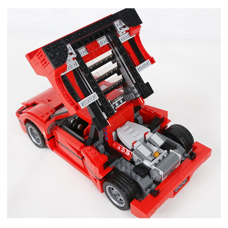 Chinese building block creative technology red F40 sports car 10248 boys assembly racing toy 10567