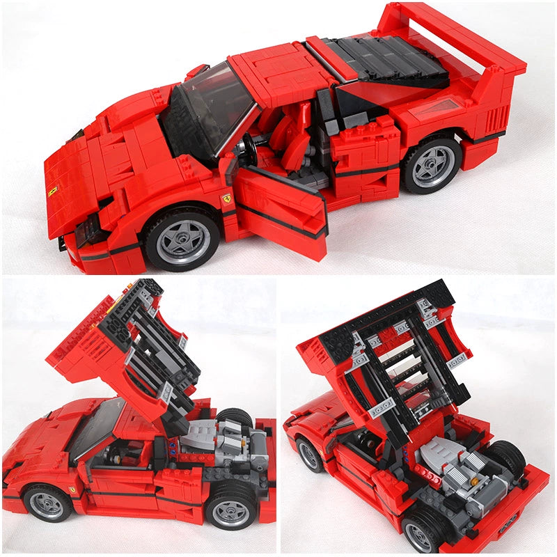 Chinese building block creative technology red F40 sports car 10248 boys assembly racing toy 10567