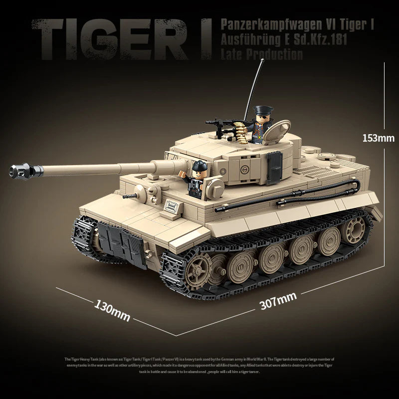 Quan Guan - 100233 - Tiger I Heavy Tank - 1361 Pieces