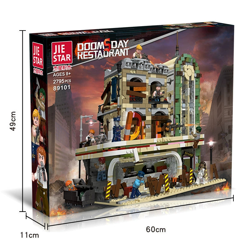 Jiestar - 89101 - Downtown Diner - Apocalyptic Version - 2795 Pieces