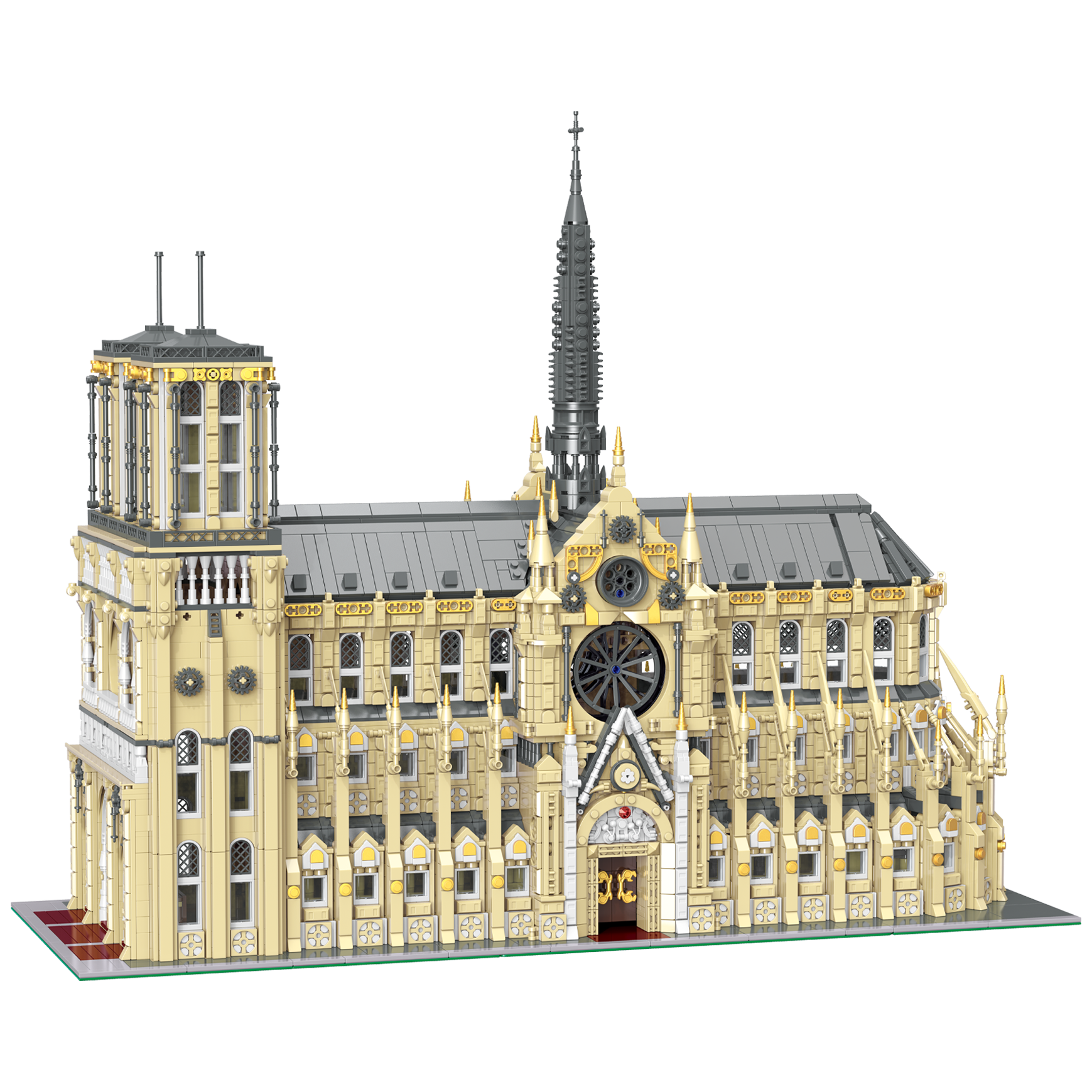 Chinese Building Blocks Baka Street View Building 21061 Notre Dame Cathedral Large Children's Assembling Toys Gift 33213