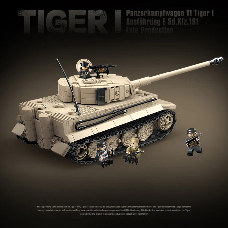 Quan Guan - 100233 - Tiger I Heavy Tank - 1361 Pieces