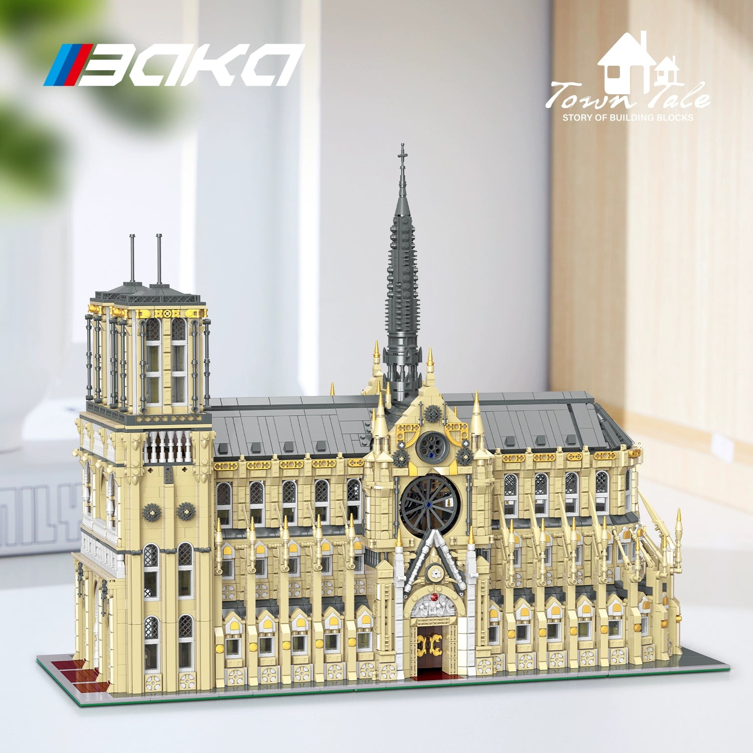 Chinese Building Blocks Baka Street View Building 21061 Notre Dame Cathedral Large Children's Assembling Toys Gift 33213