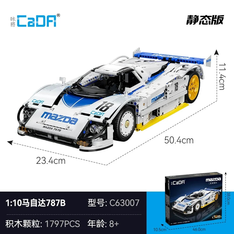 CaDA - C63007W - Mazda 787B - 1:10 Scale - 1797 Pieces