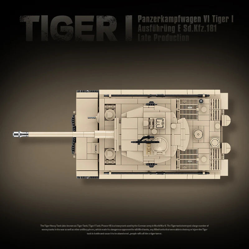 Quan Guan - 100233 - Tiger I Heavy Tank - 1361 Pieces