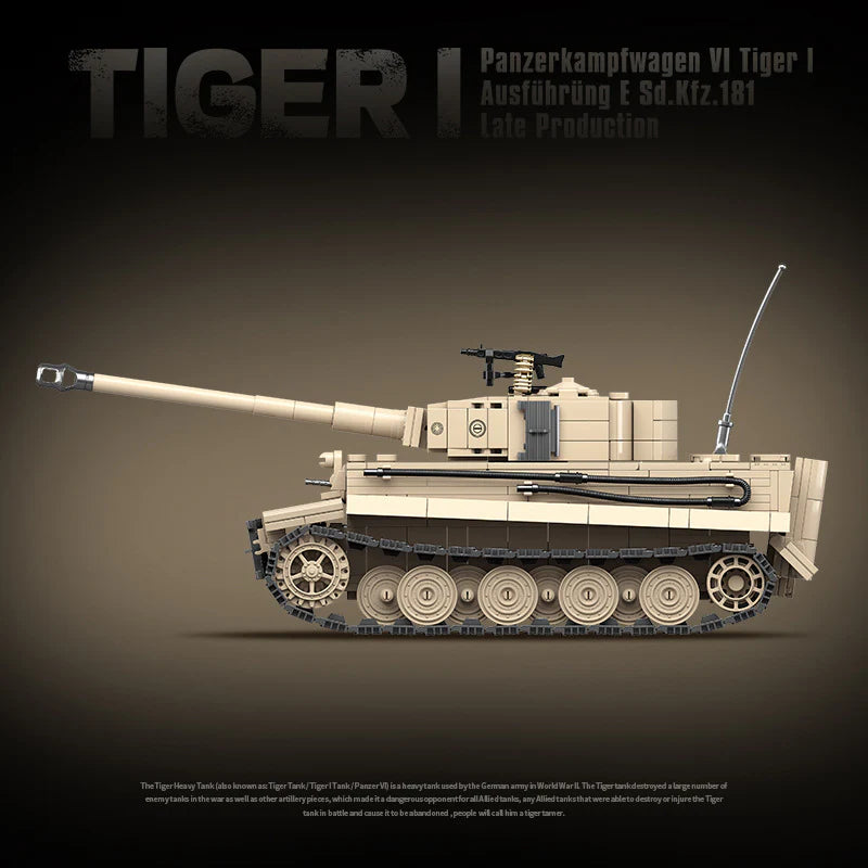 Quan Guan - 100233 - Tiger I Heavy Tank - 1361 Pieces