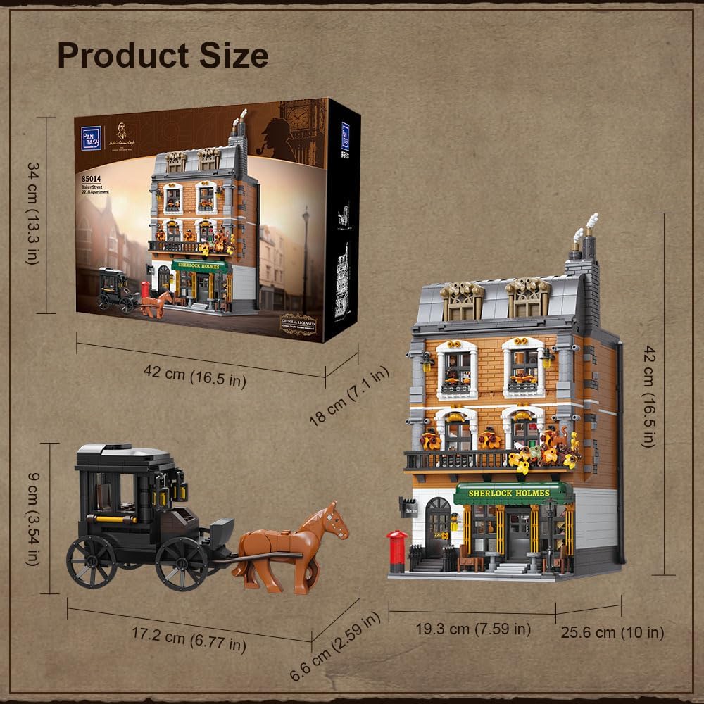 Pantasy - 85014 - Sherlock Holmes - 221B Apartment Building - 3087 Pieces