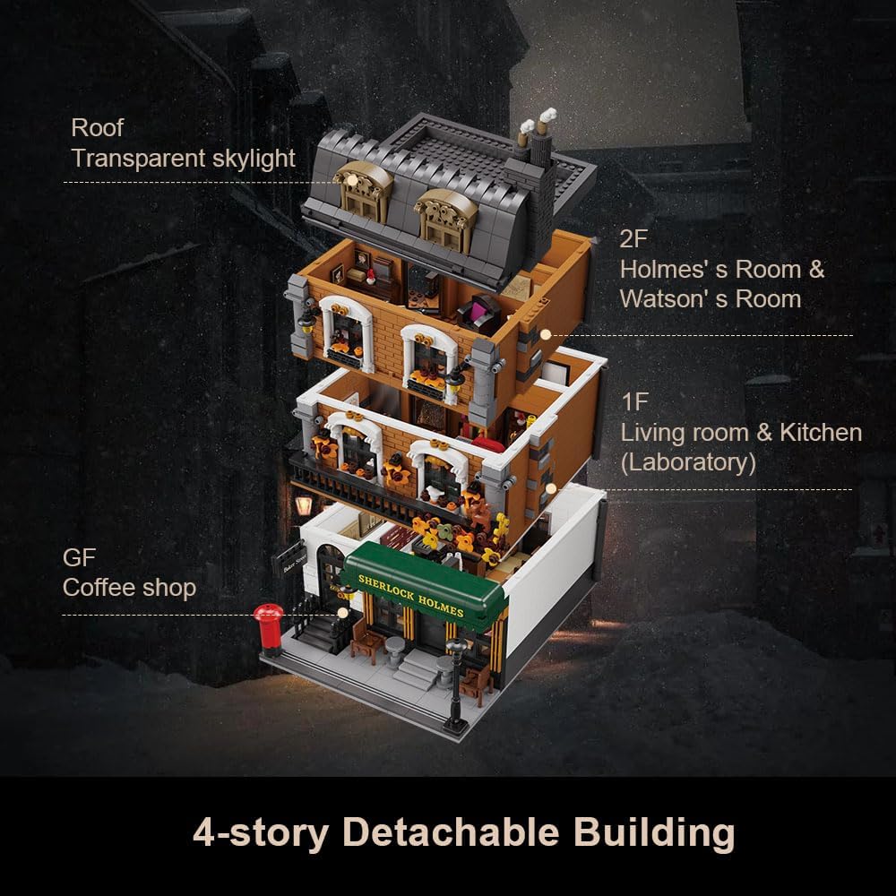 Pantasy - 85014 - Sherlock Holmes - 221B Apartment Building - 3087 Pieces