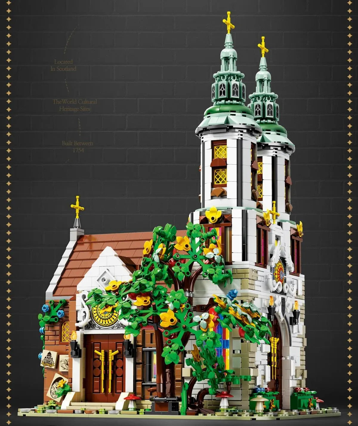 Reobrix - 66023 - St Andrew's Church - 3306 Pieces - (Includes LED Light Kit)