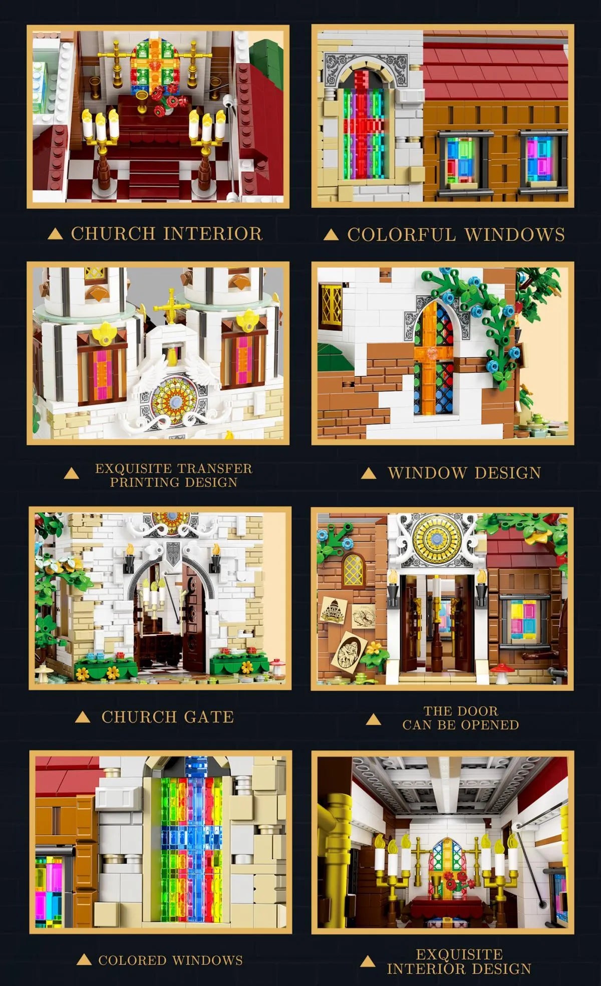 Reobrix - 66023 - St Andrew's Church - 3306 Pieces - Includes LED Light Kit