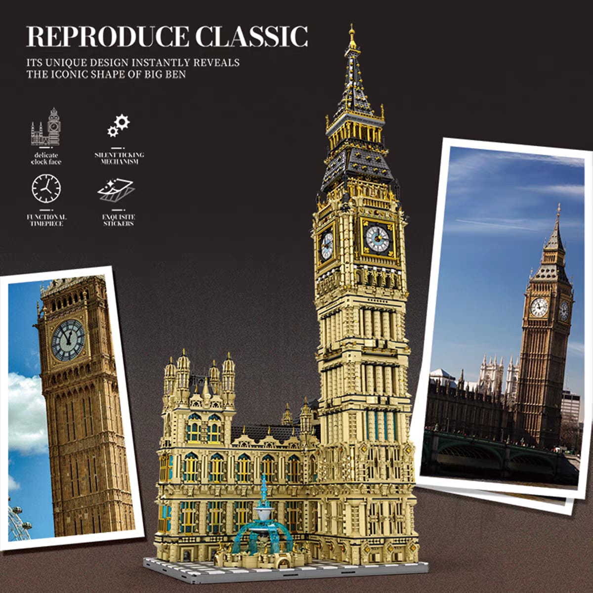 Reobrix - 55012 - Elizabeth Clock Tower - Big Ben - 13825 Pieces
