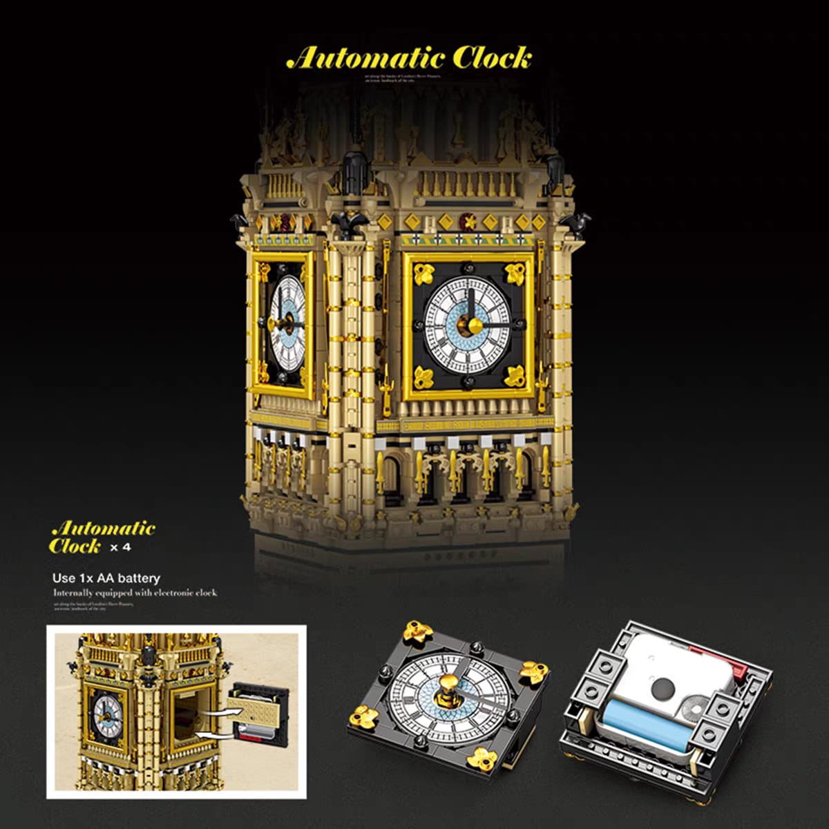 Reobrix - 55012 - Elizabeth Clock Tower - Big Ben - 13825 Pieces