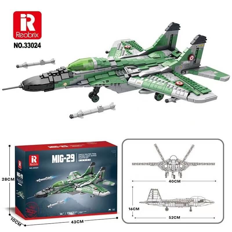 Reobrix - 33024 - MIG-29 Mikoyan Gurevich - 1,387 pieces