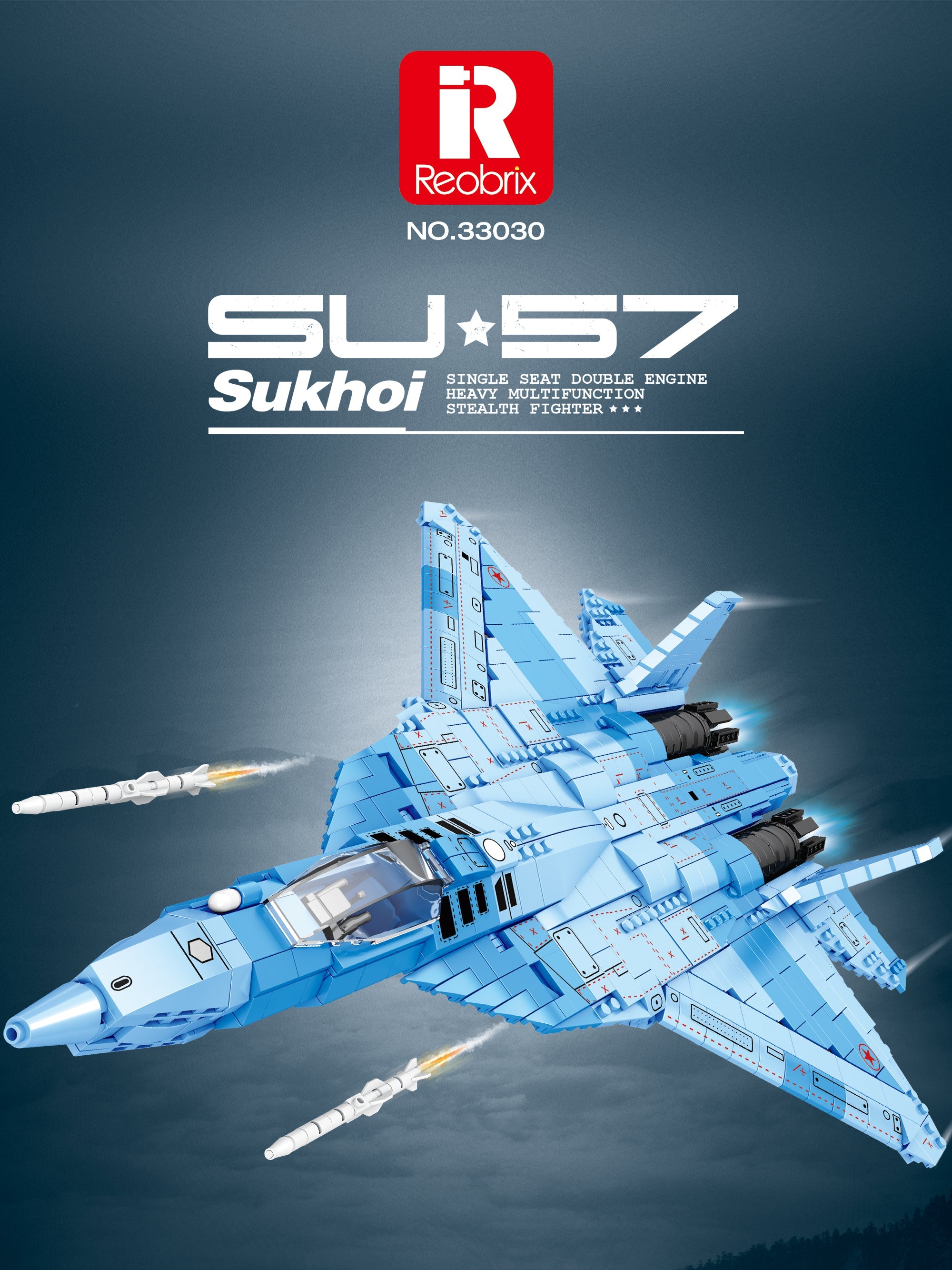 Reobrix - 33030 - SU-57 - 1,456 pieces