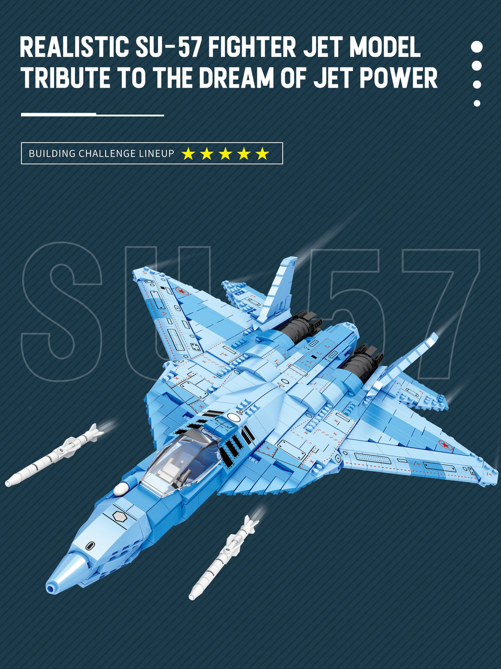 Reobrix - 33030 - SU-57 - 1,456 pieces