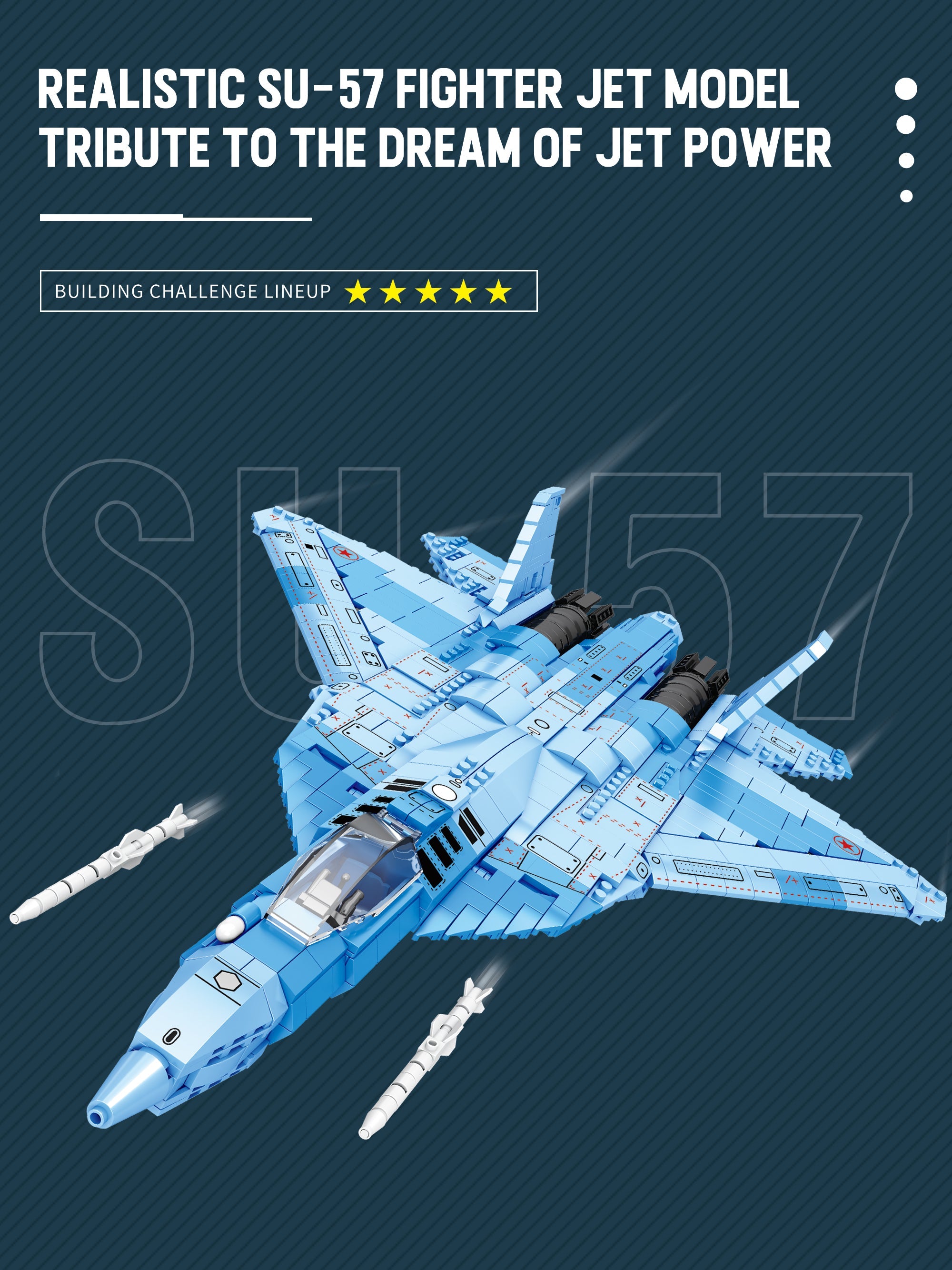 Reobrix - 33030 - SU-57 - 1,456 pieces