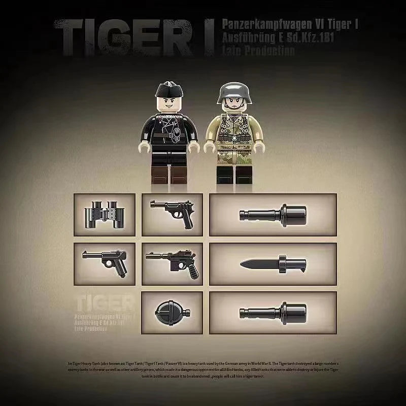 Quan Guan - 100242 - Military - Panzerkampfwagen VI Tiger - 503 Pieces