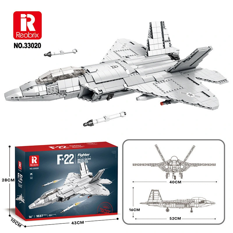 Reobrix - 33022 - F-22 Raptor - 1600 Pieces