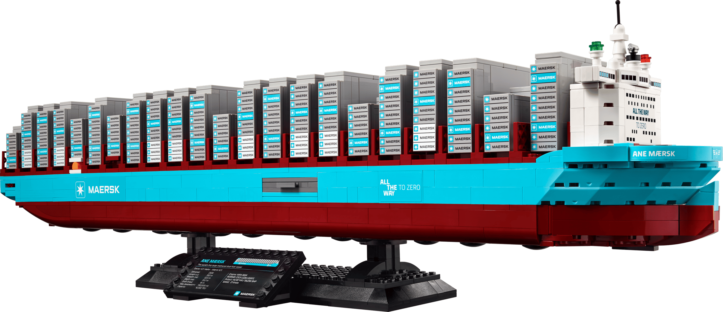 Compatible - 40955 - Maersk Dual-Fuel Container Vessel - 1516 Pieces