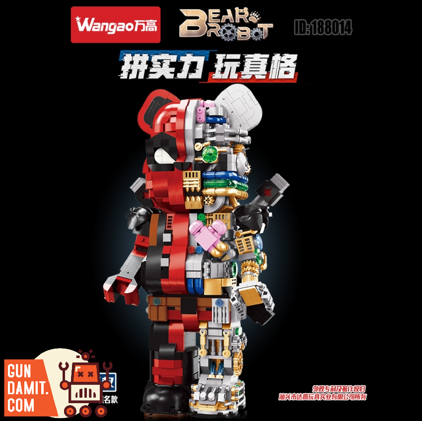 Wangao - 188014 - Mechanical Deadpool Bear Mecha - 2,000+ pieces
