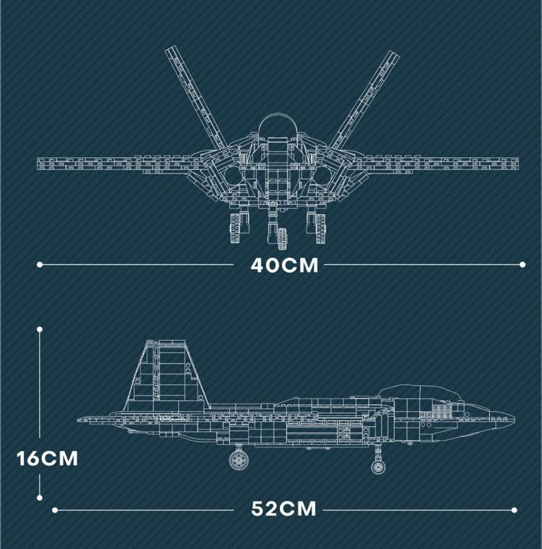 Reobrix - 33022 - F-22 Raptor - 1600 Pieces