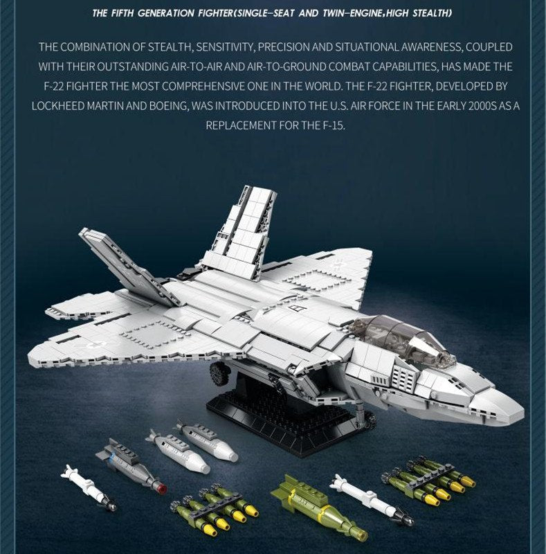 Reobrix - 33022 - F-22 Raptor - 1600 Pieces