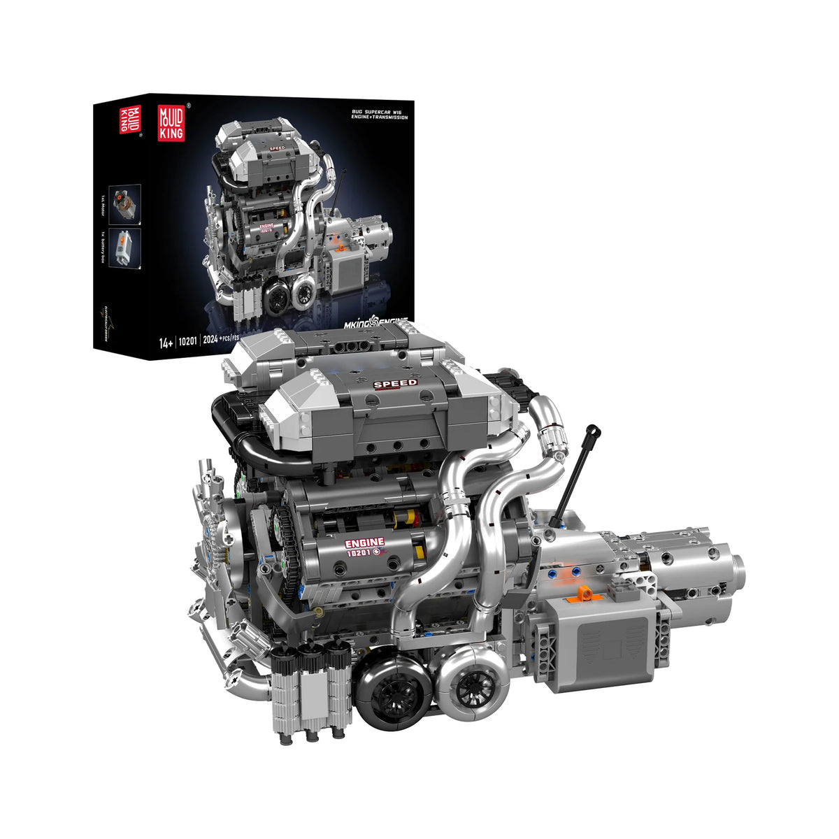 Mould King - 10201 - The Bugatti Chiron V16 Engine - 2024 Pieces