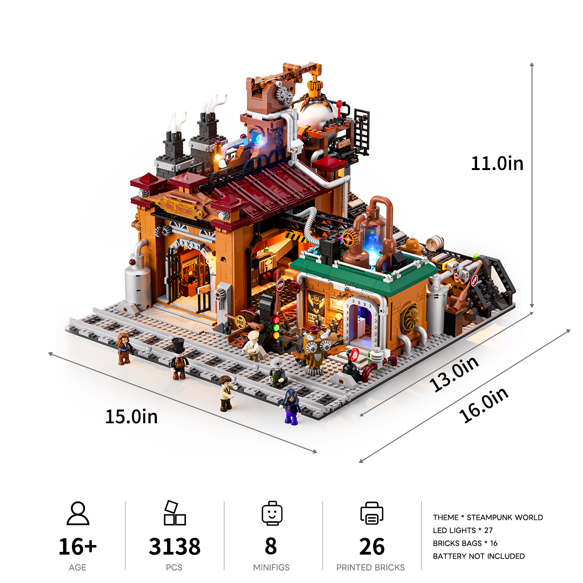 Funwhole/Lumibricks - F9101 - Iron Ore Factory - 3138 Pieces